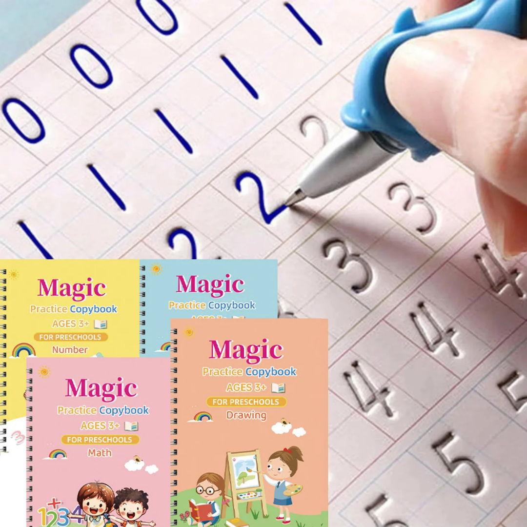 Reusable Magic Writing Practice Kit for Kids – Alphabet, Numbers, Math & Drawing