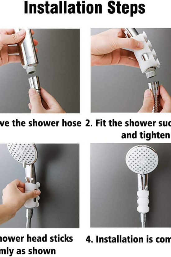 Wall Mount Silicone Suction Cup Shower Arm Holder