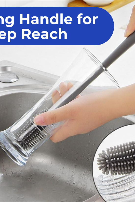 Silicone Bottle Cleaning Brush – Deep Reach & Flexible