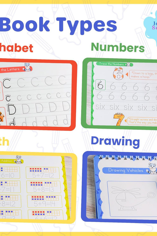 Reusable Magic Writing Practice Kit for Kids – Alphabet, Numbers, Math & Drawing