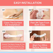 Baby Safety Cabinet Locks (Pack of 6 )