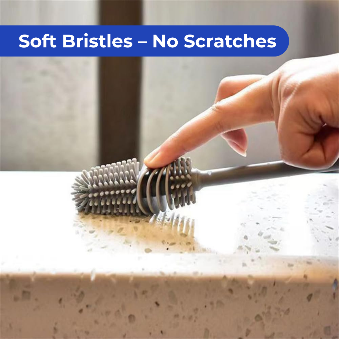Silicone Bottle Cleaning Brush – Deep Reach & Flexible