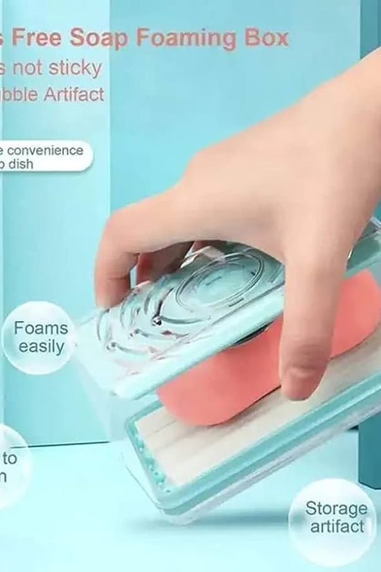 Soap Dispenser with Roller Drain Holes for Easy Cloth Washing Soap