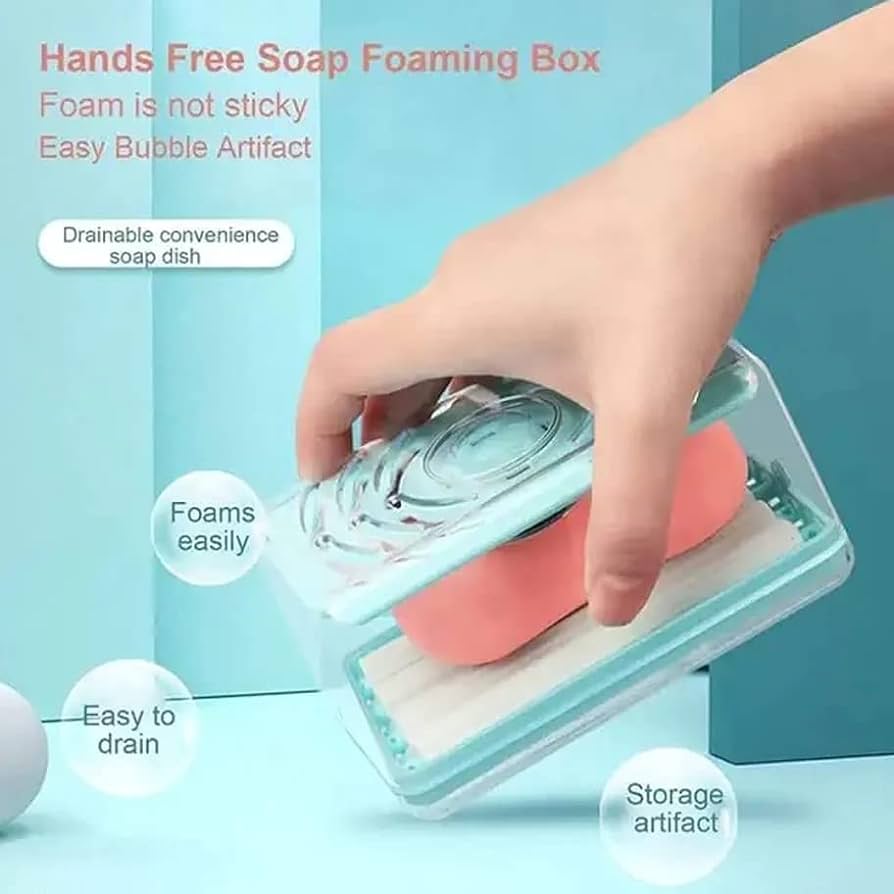 Soap Dispenser with Roller Drain Holes for Easy Cloth Washing Soap
