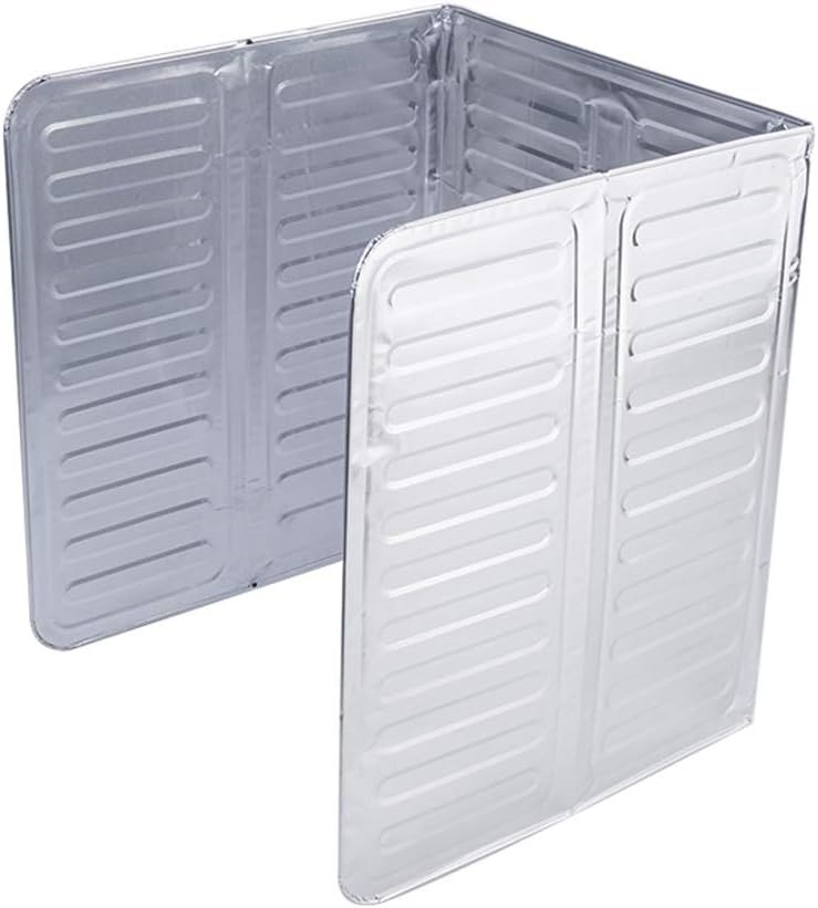 Foldable 3 sided Almunium oil proof splash guard