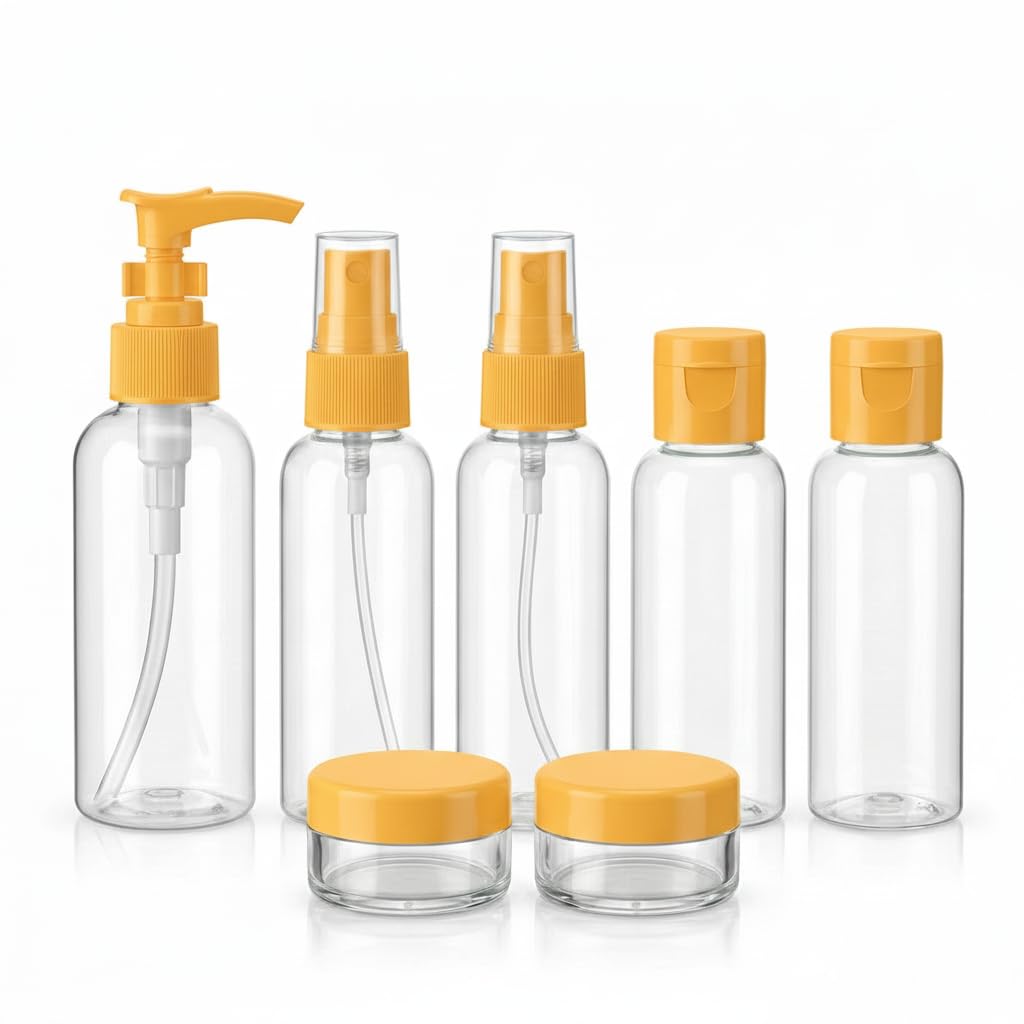 7 Piece Travel Bottles & Jars Set