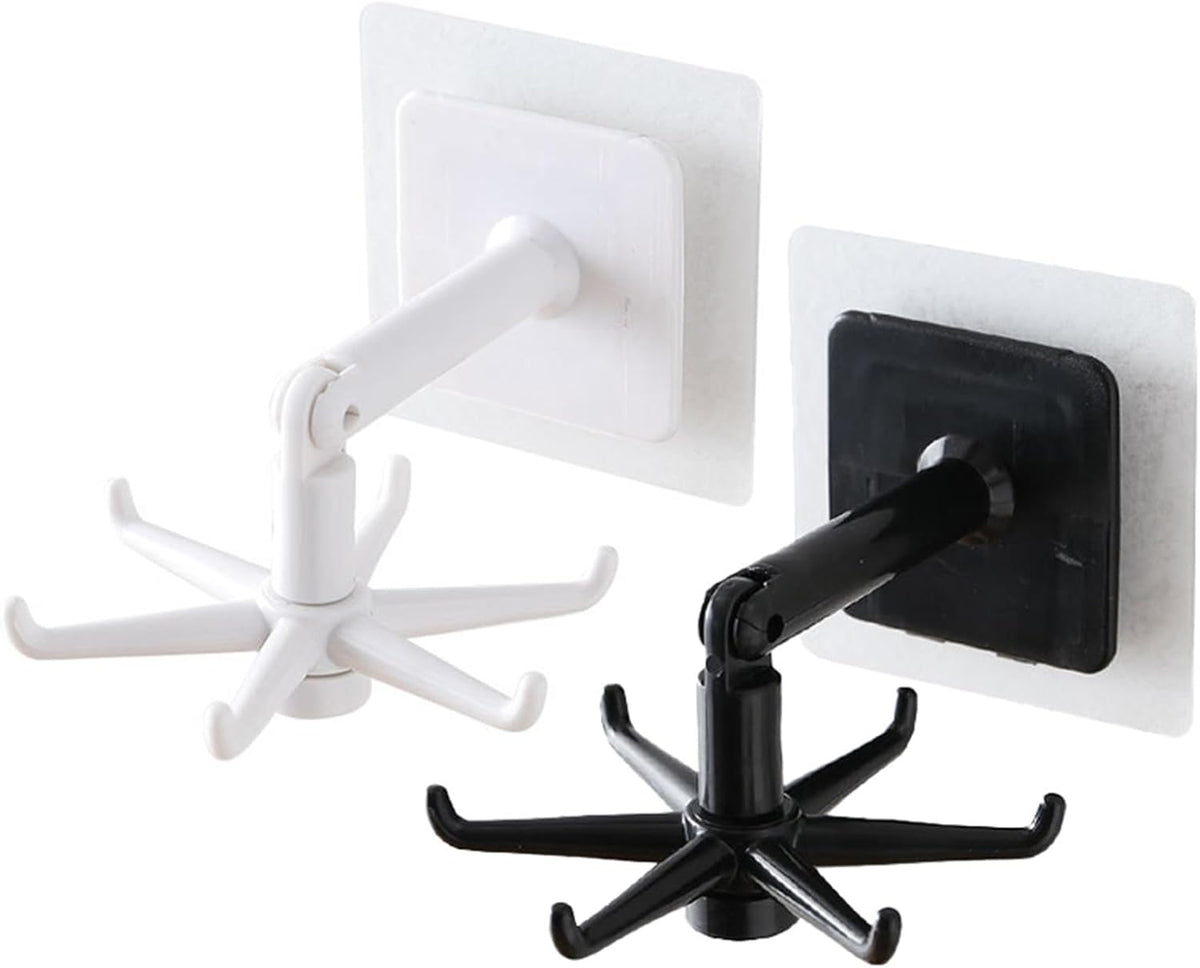 360° Rotating Multipurpose Adhesive Hook Rack