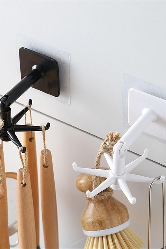 360° Rotating Multipurpose Adhesive Hook Rack