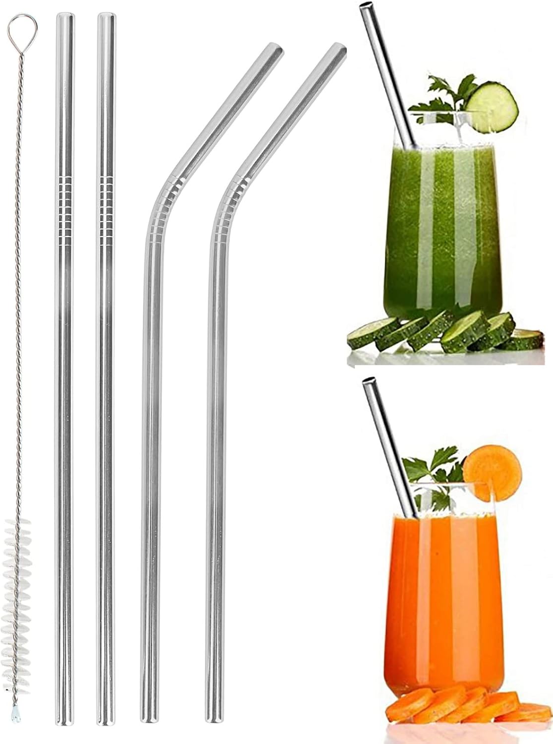 Stainless Steel Straws (Pack of 5)