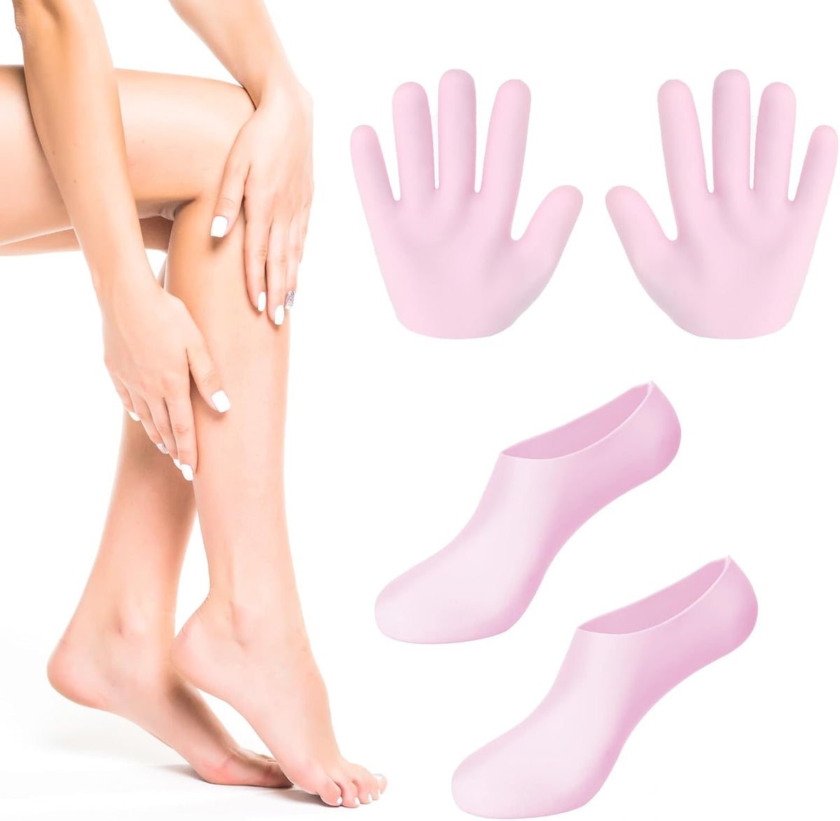 Premium Silicone Moisturizing Gel Socks – Reusable Heel Repair & Dry Foot Treatment
