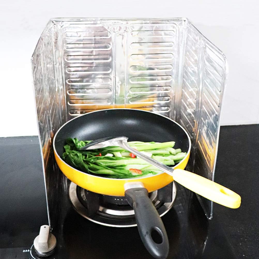 Foldable 3 sided Almunium oil proof splash guard