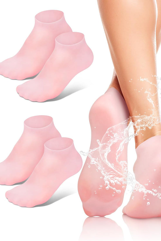 Premium Silicone Moisturizing Gel Socks – Reusable Heel Repair & Dry Foot Treatment