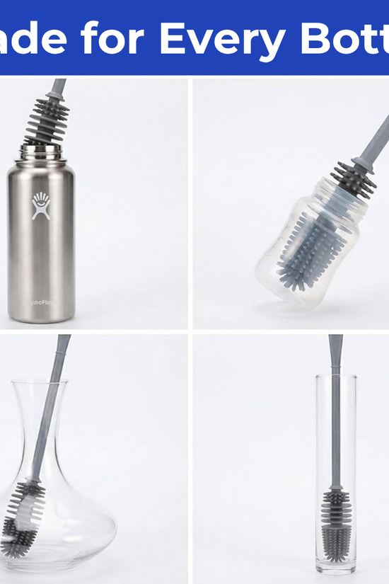 Silicone Bottle Cleaning Brush – Deep Reach & Flexible
