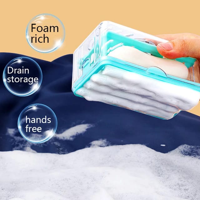 Soap Dispenser with Roller Drain Holes for Easy Cloth Washing Soap