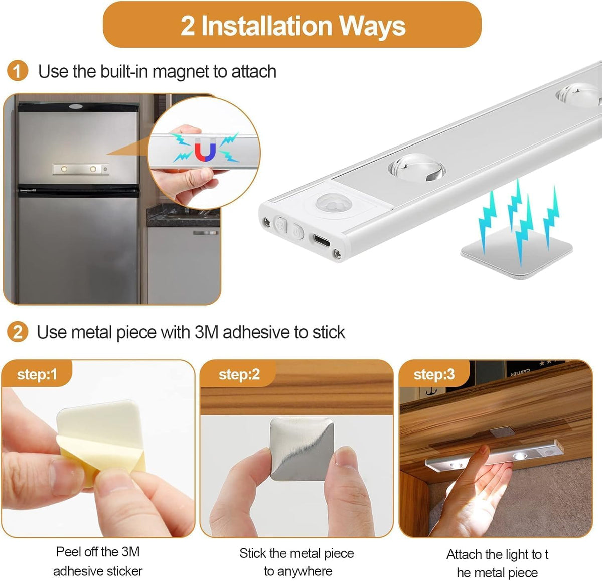 Motion Sensor Light  Rechargeable (20cm)