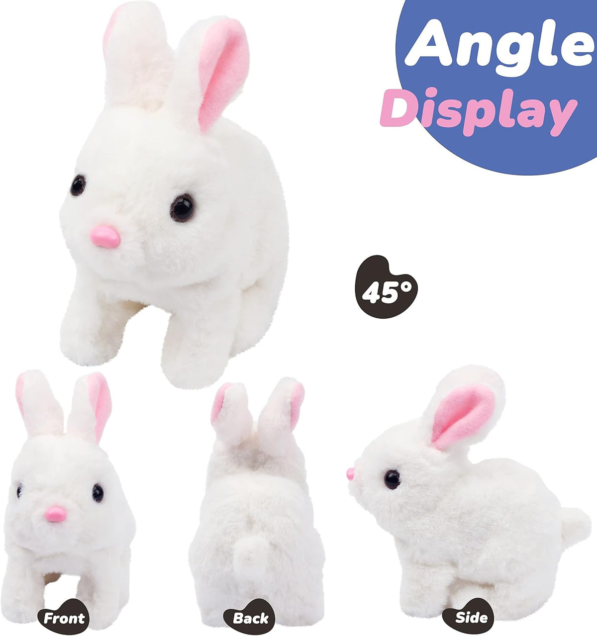 Animated Bunny Plush – Walking Rabbit Toy with Sounds & Moving Features