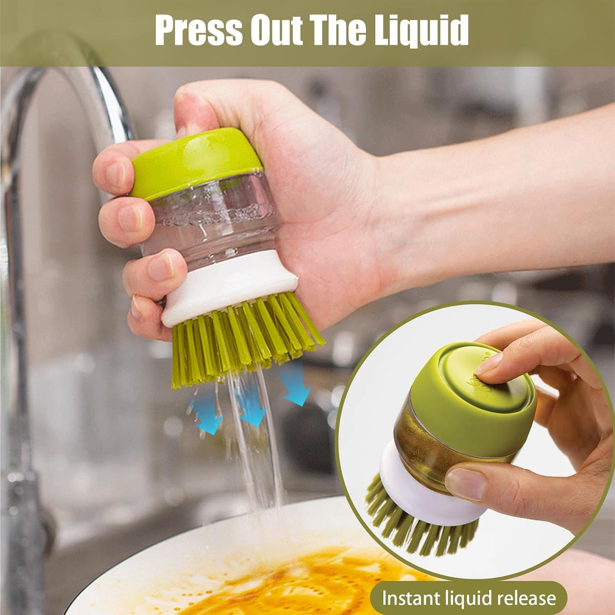 Dishwashing Brush with Soap Dispenser