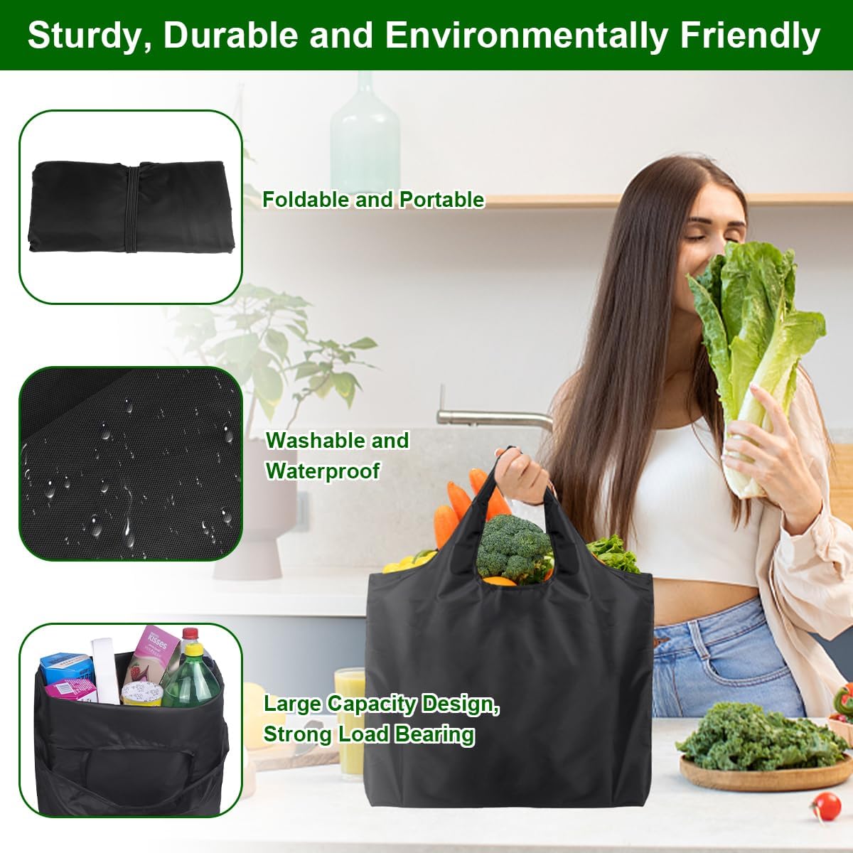 Reusable Roll-Up Shopping Bag