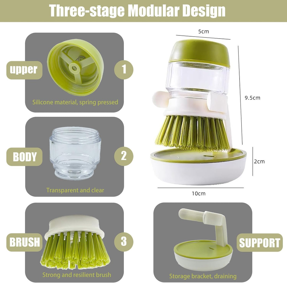 Dishwashing Brush with Soap Dispenser
