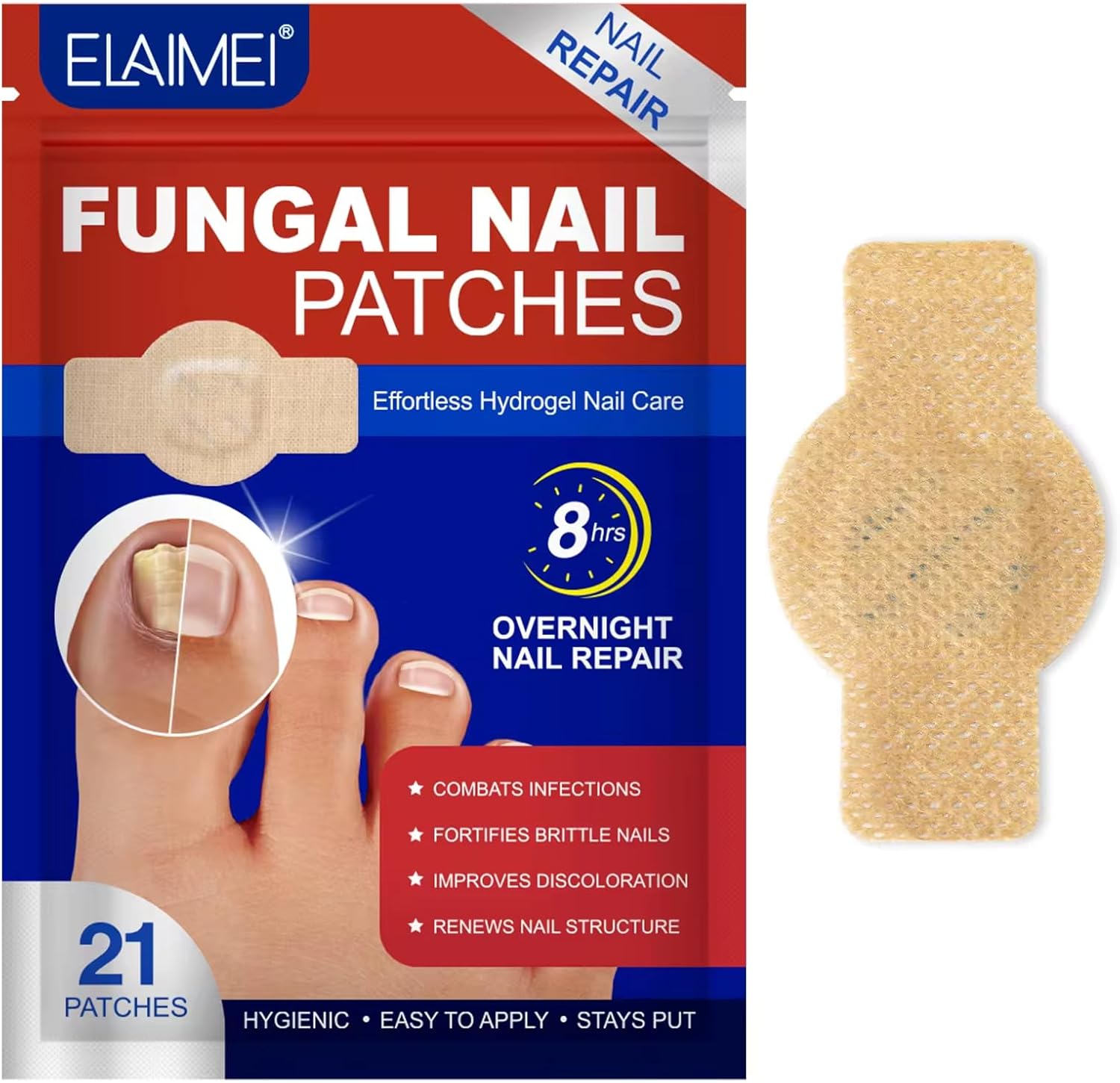 Nighttime Renewal Fungal Nail Patches (Pack of 21)