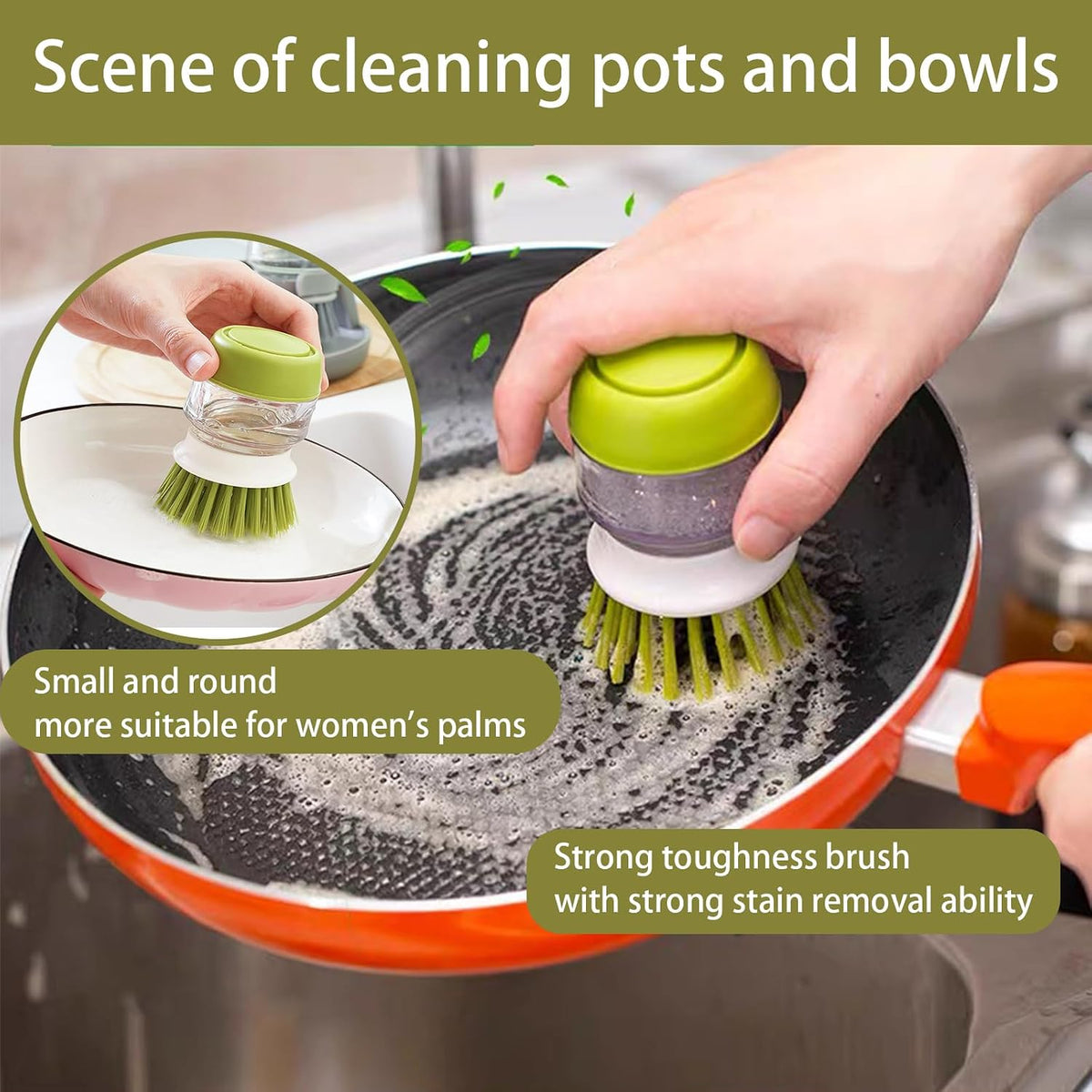Dishwashing Brush with Soap Dispenser