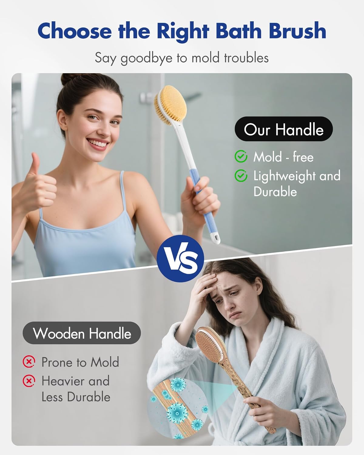 Long bath brush