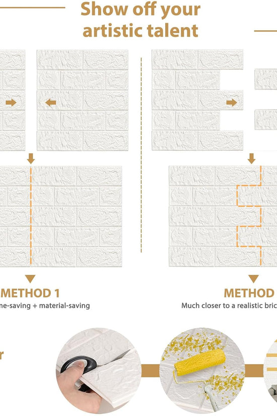 self-adhesive 3D brick wall panel/wallpaper