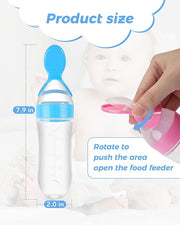 Baby Spoon Feeder Bottle with Soft Silicone Spoon | 90ml