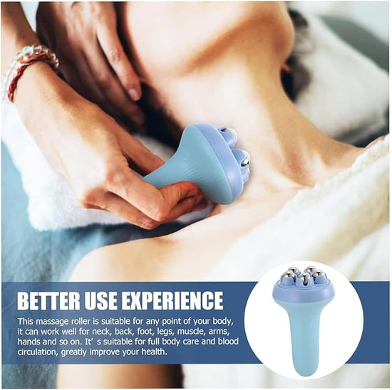 High Quality Handheld Roller 5-Bead Ball Massager with 360 Degree