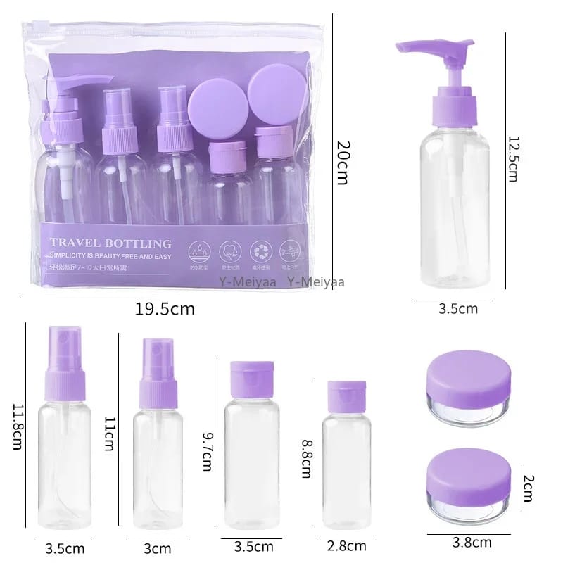 7 Piece Travel Bottles & Jars Set