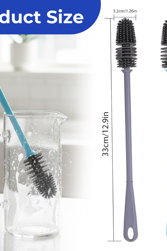 Silicone Bottle Cleaning Brush – Deep Reach & Flexible