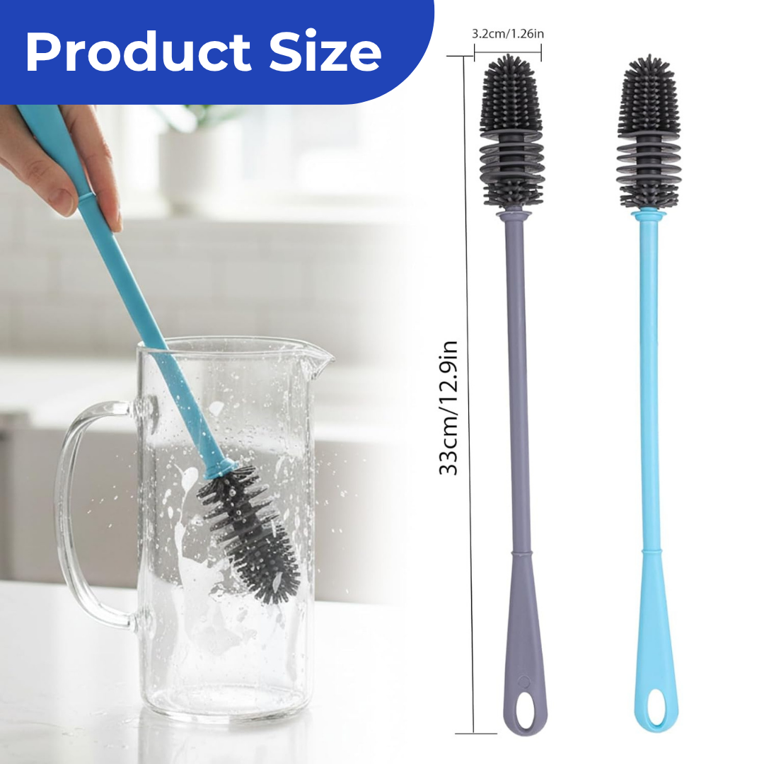 Silicone Bottle Cleaning Brush – Deep Reach & Flexible