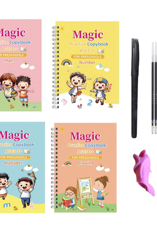 Reusable Magic Writing Practice Kit for Kids – Alphabet, Numbers, Math & Drawing