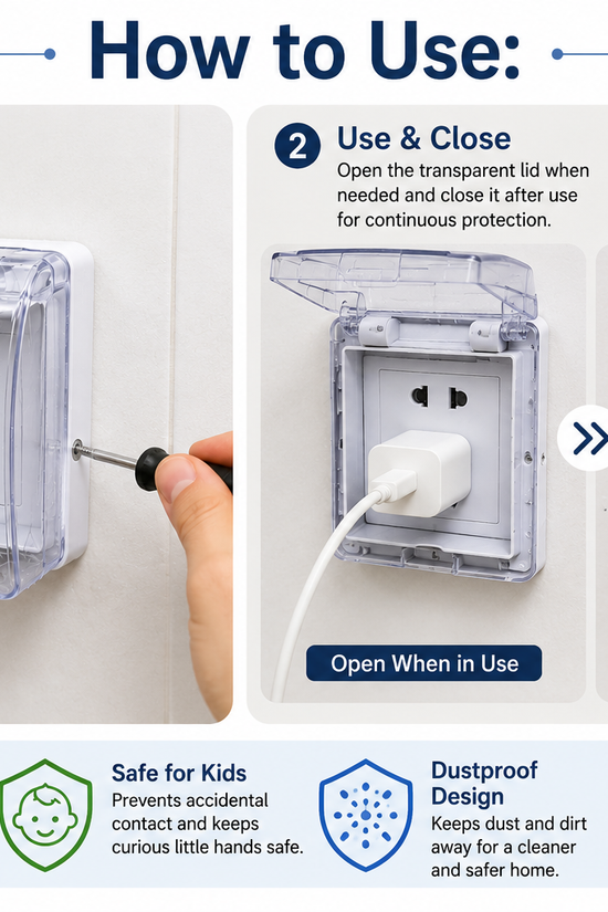 Waterproof Wall Socket Cover (Standard Size)