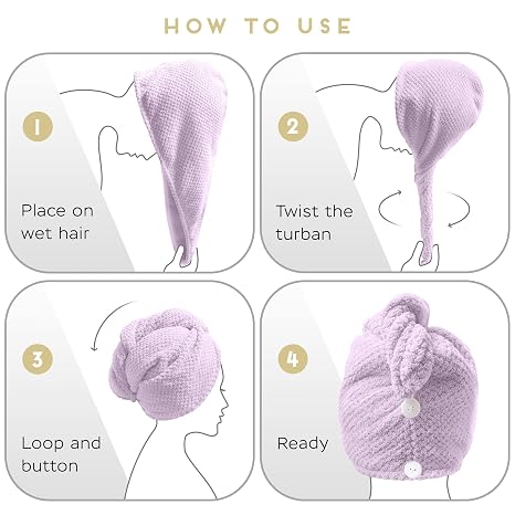 Microfiber Hair Towel Wrap (china import)