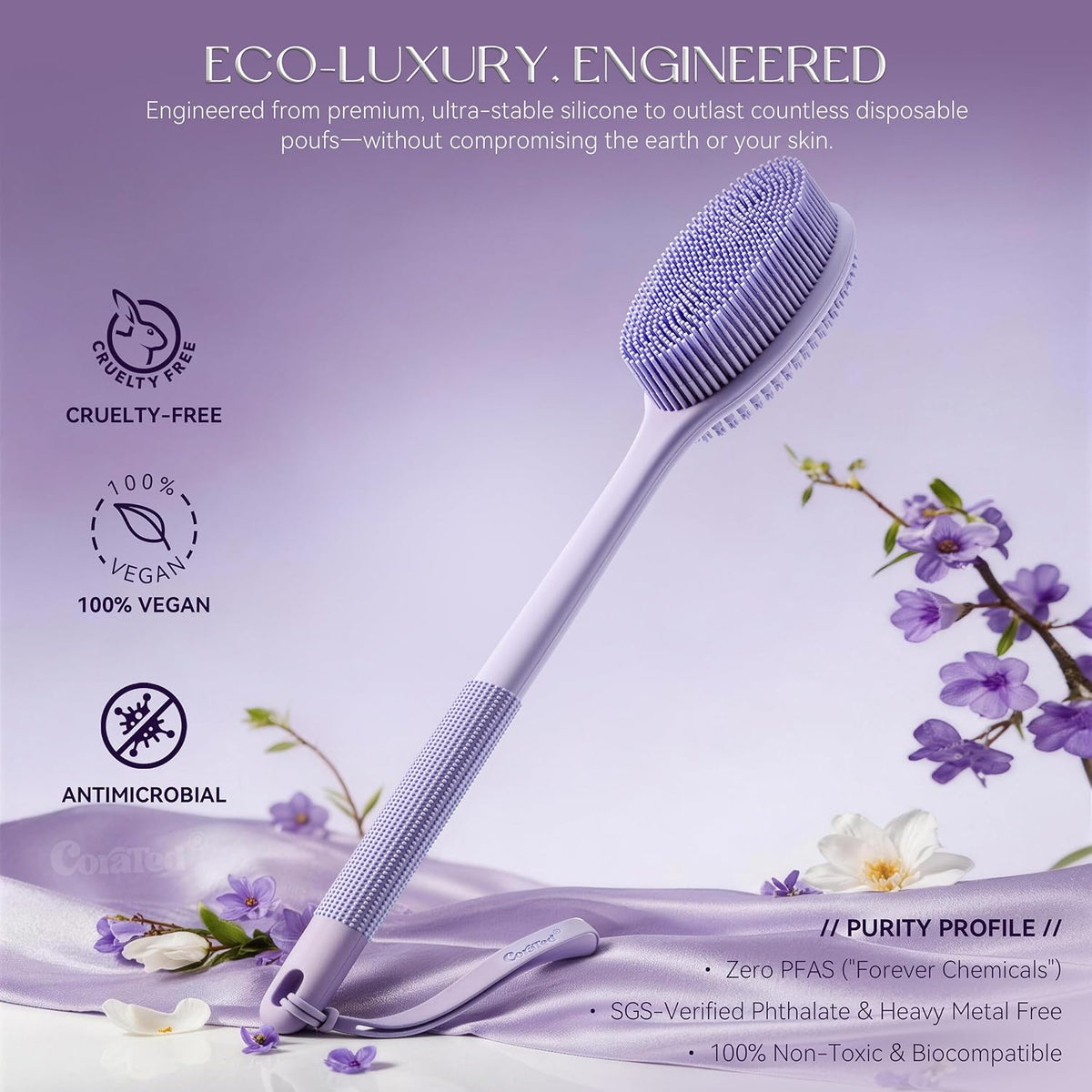 Long bath brush