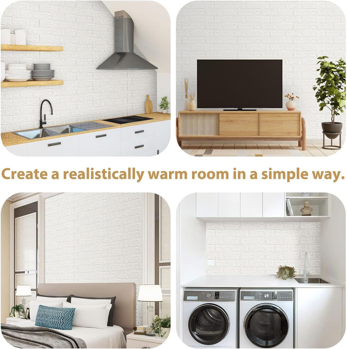 self-adhesive 3D brick wall panel/wallpaper