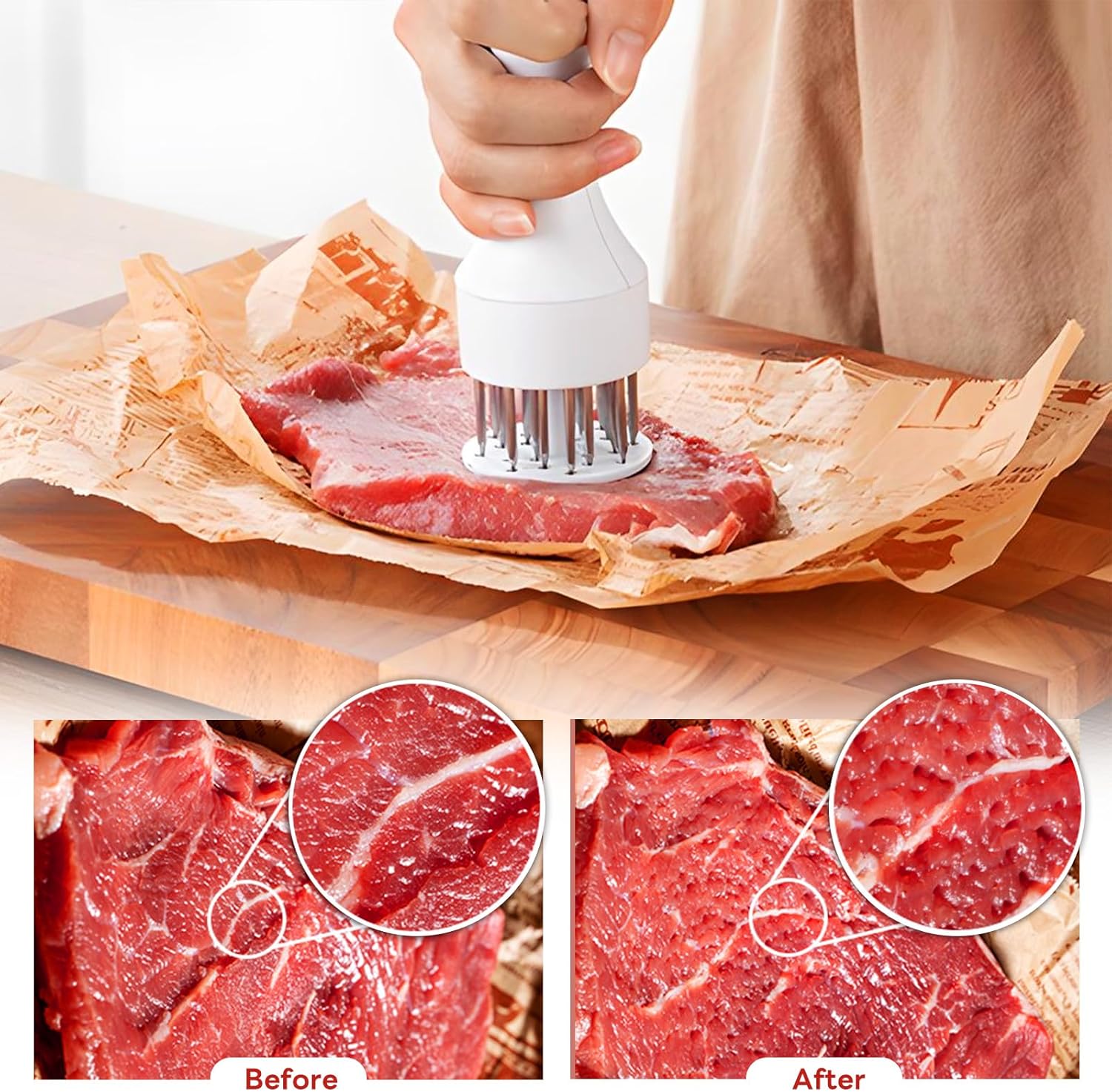 Stainless Steel Meat Tenderizer Needle Tool