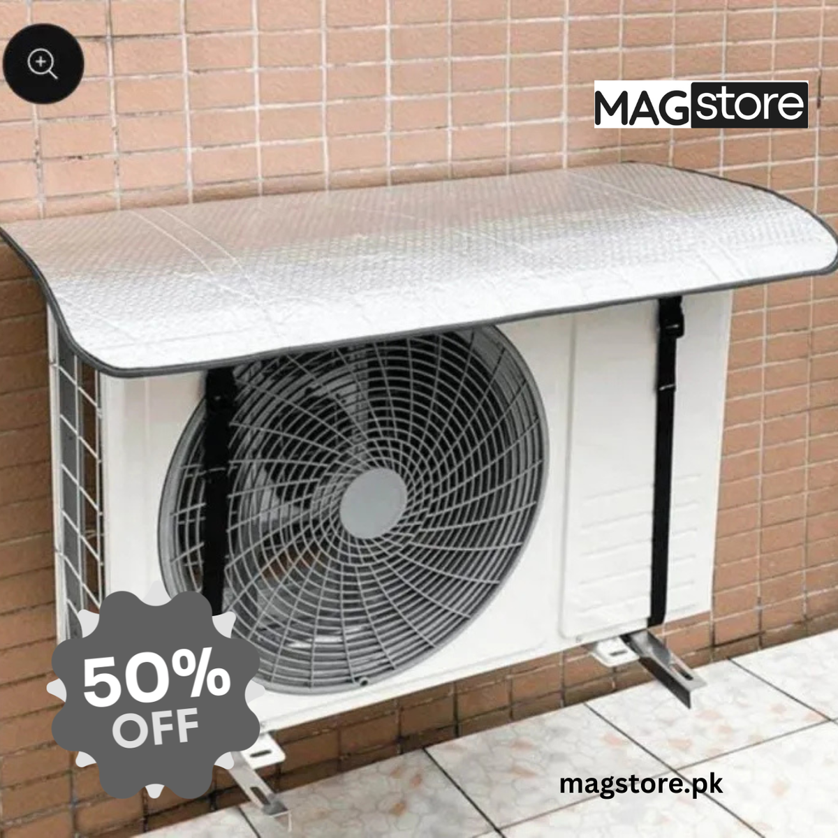 Aluminum Outdoor AC Cover with Adjustable Straps