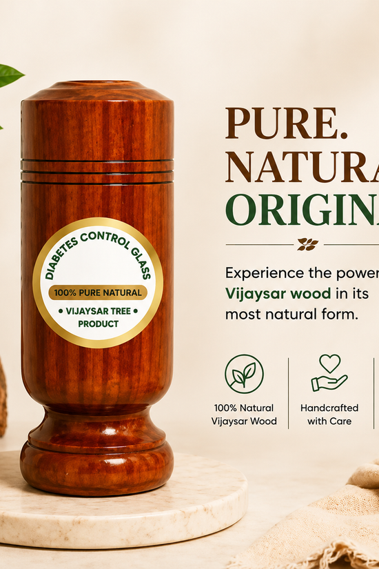 Vijaysar Wooden Sugar Control Glass