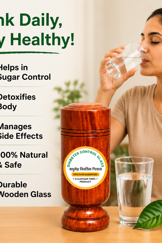 Vijaysar Wooden Sugar Control Glass