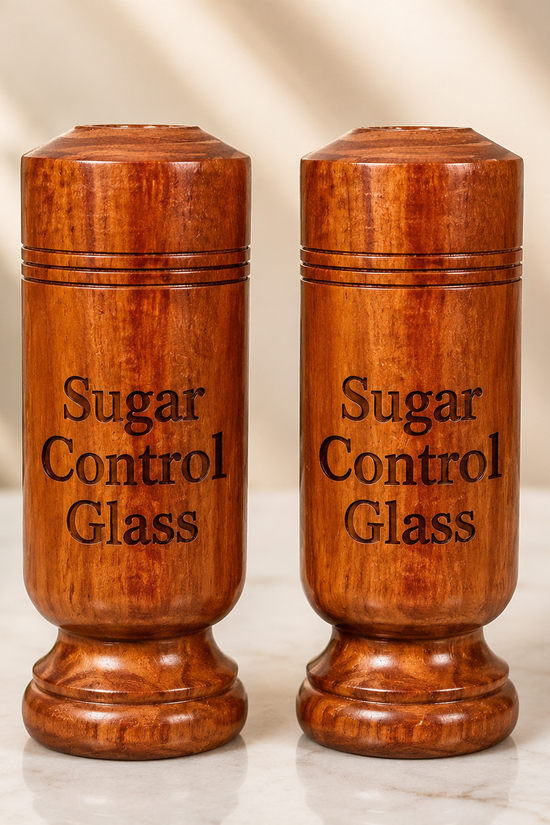 Vijaysar Wooden Sugar Control Glass