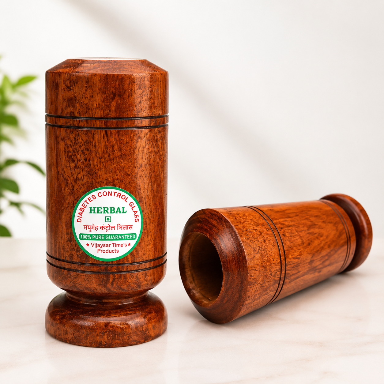 Vijaysar Wooden Sugar Control Glass