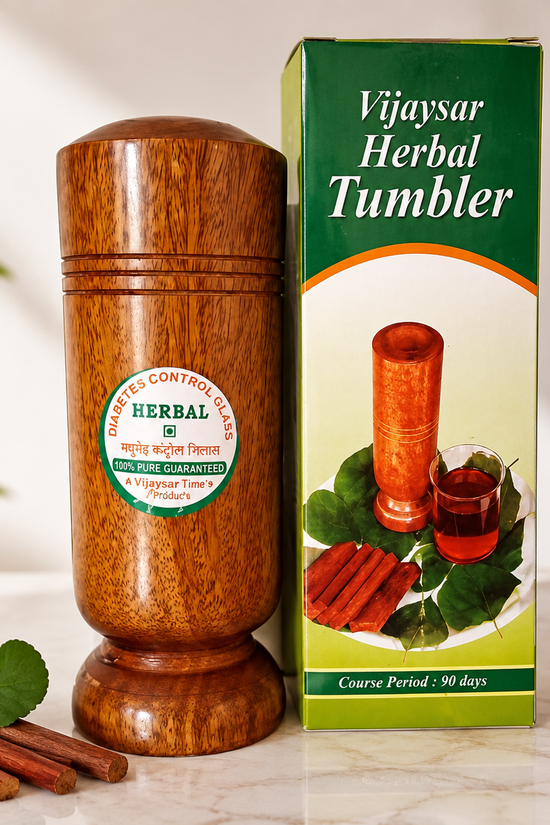 Vijaysar Wooden Sugar Control Glass