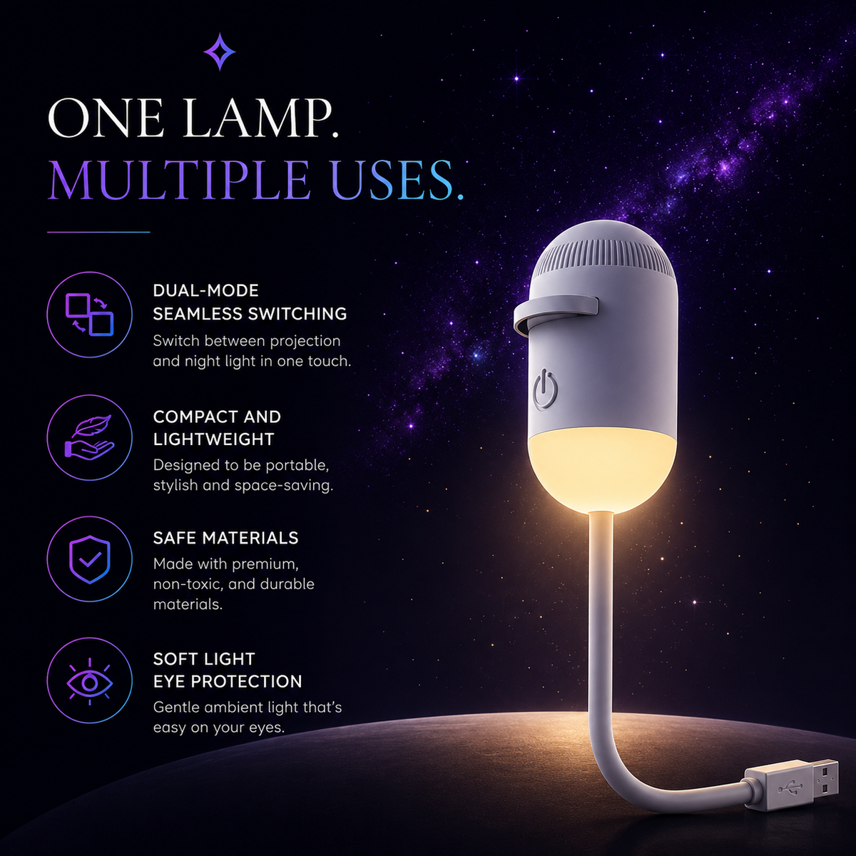 Aurora Galaxy Planetarium Projector Lamp