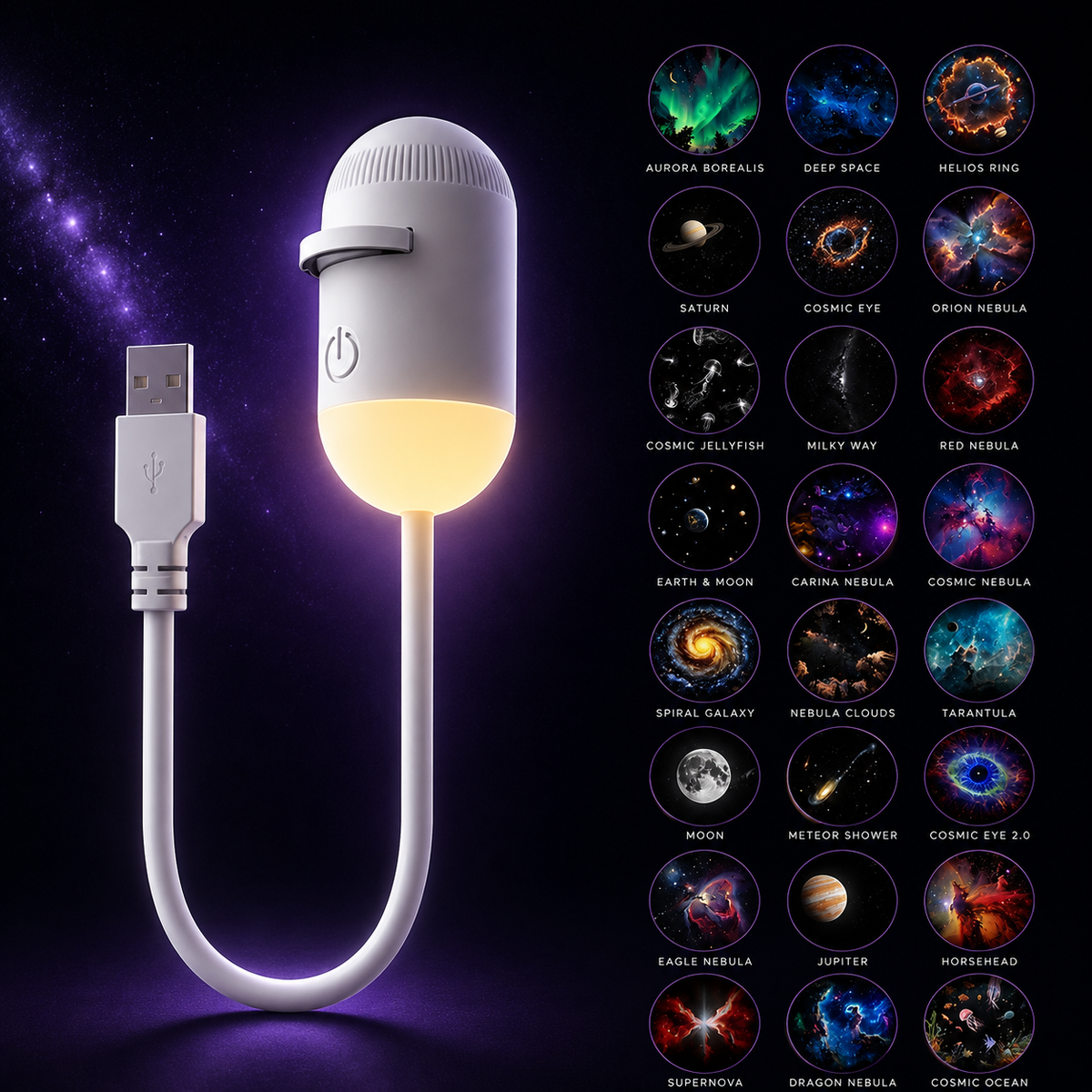 Aurora Galaxy Planetarium Projector Lamp