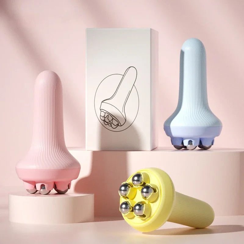 High Quality Handheld Roller 5-Bead Ball Massager with 360 Degree