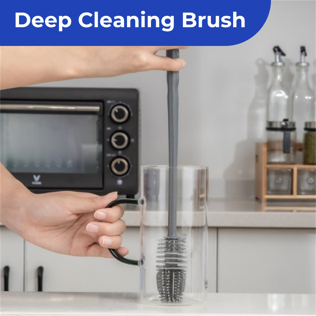 Silicone Bottle Cleaning Brush – Deep Reach & Flexible