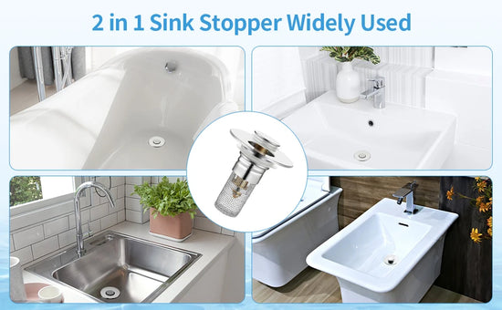 2 in 1 sink stopper