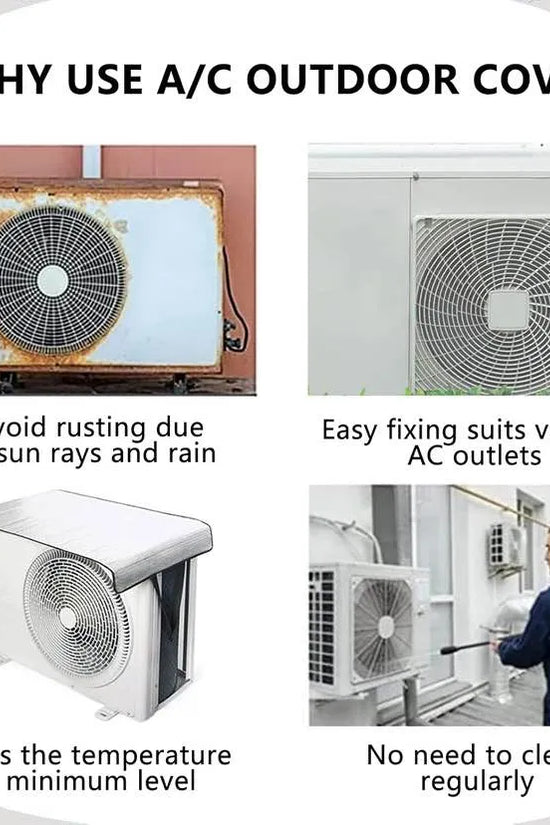 Aluminum Outdoor AC Cover with Adjustable Straps